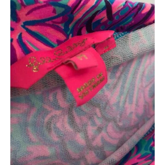 Lilly Pulitzer Sheera One-Shoulder Multicolor Jumpsuit Sz M Fall Relaxed Fit - Picture 6 of 6